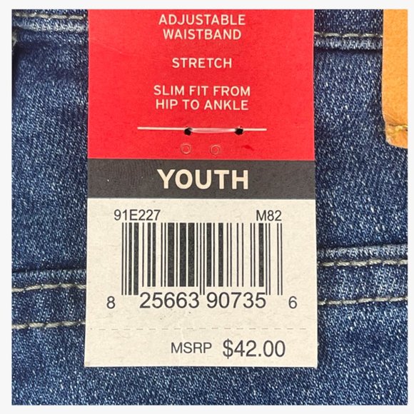 NWT Levis 511 Slim Flex Stretch Jeans Blue Adjustable Waistband Size 16 Youth - Picture 9 of 13
